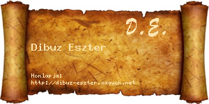Dibuz Eszter névjegykártya